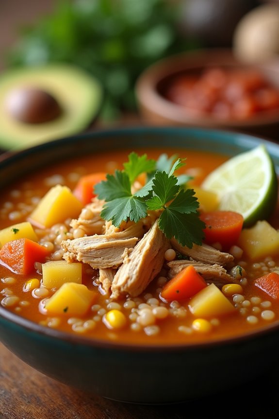 ajiaco soup with quinoa