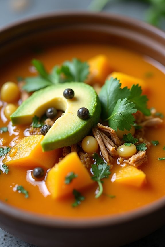 ajiaco with sweet potato