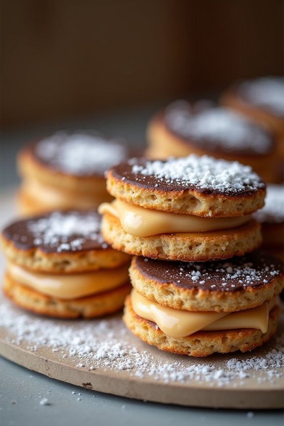 alfajores with bread layers