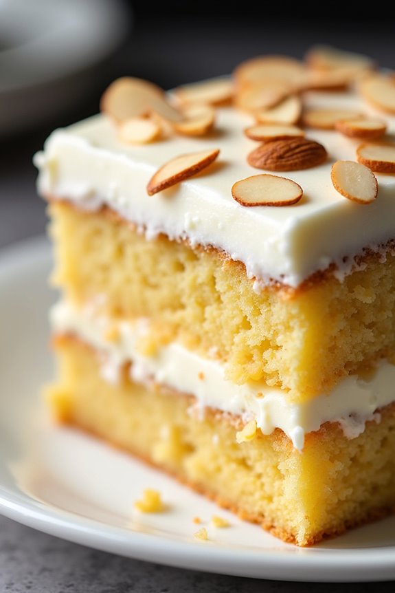 almond flavored tres leches cake