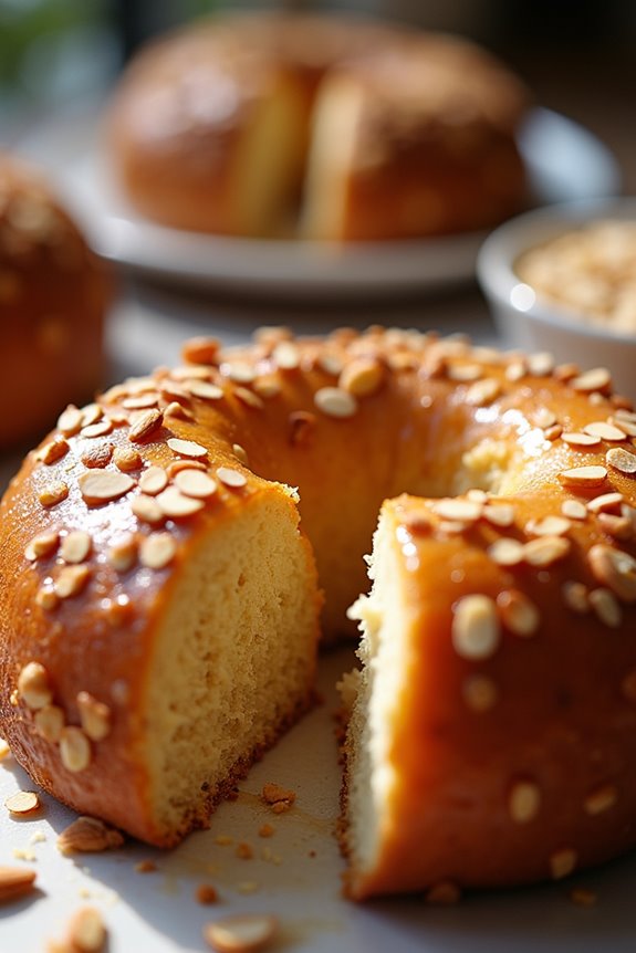 almond honey festive bread