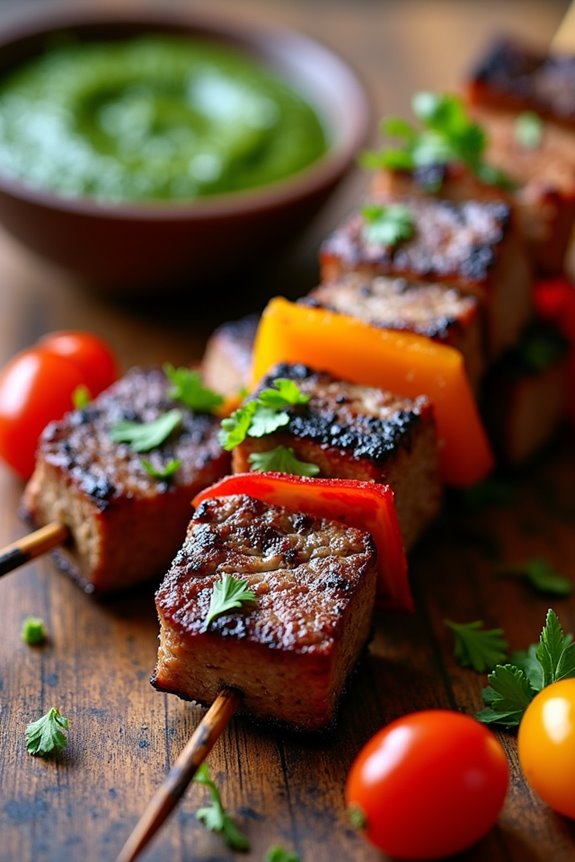 argentine skirt steak skewers