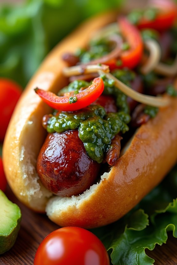 argentinian grilled sausage sandwich