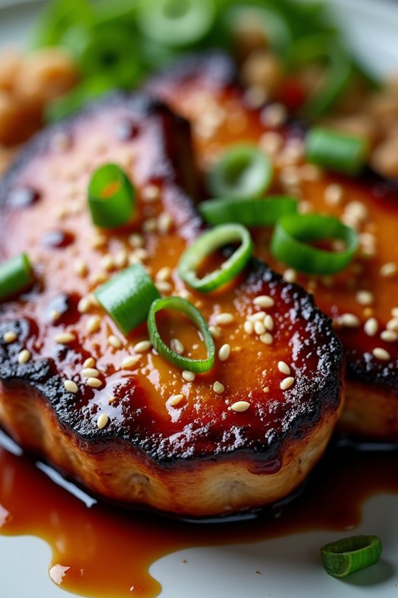 asian inspired pork chop fusion