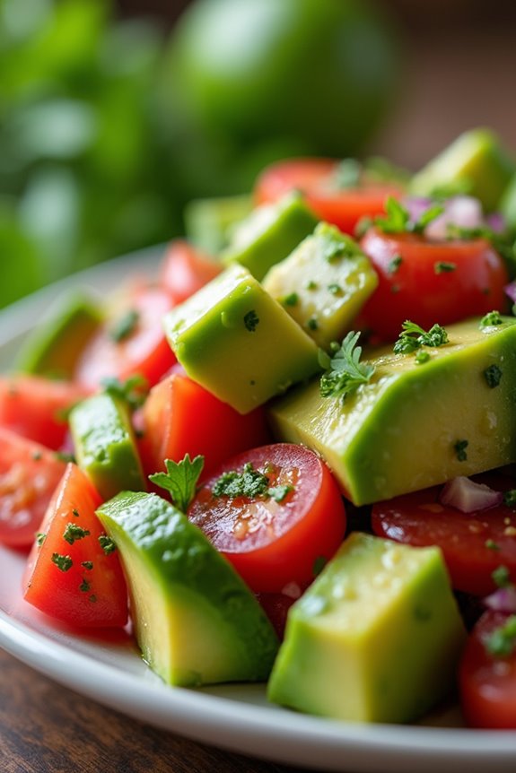 avocado salad with vegetables