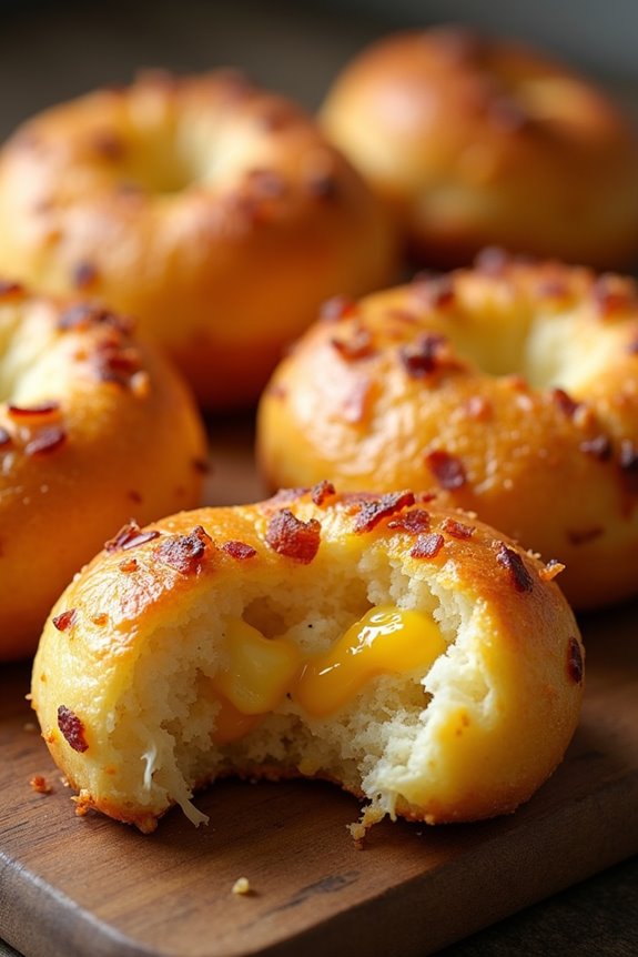 bacon infused cheesy bread bites