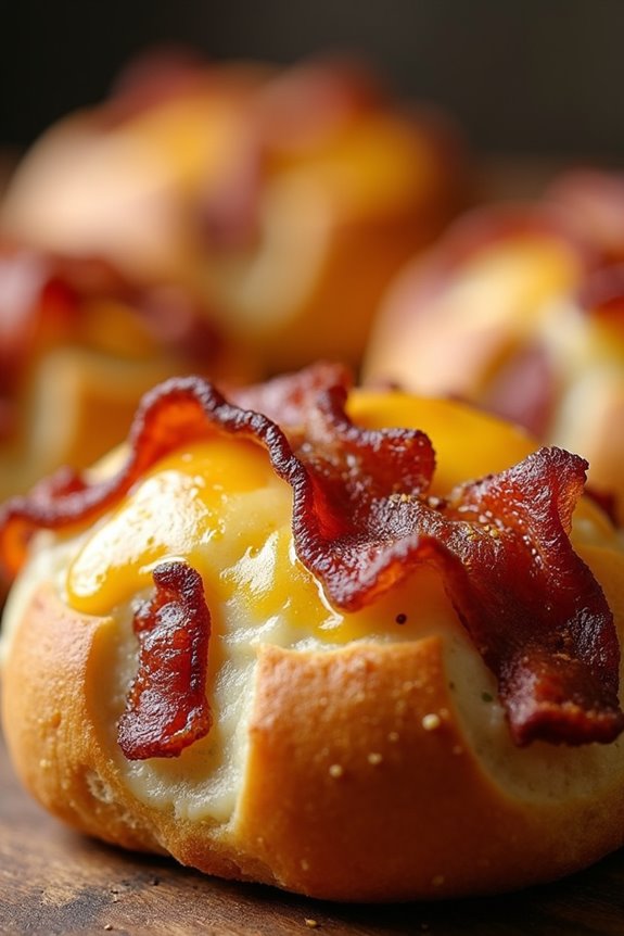 bacon infused cheesy bread delight