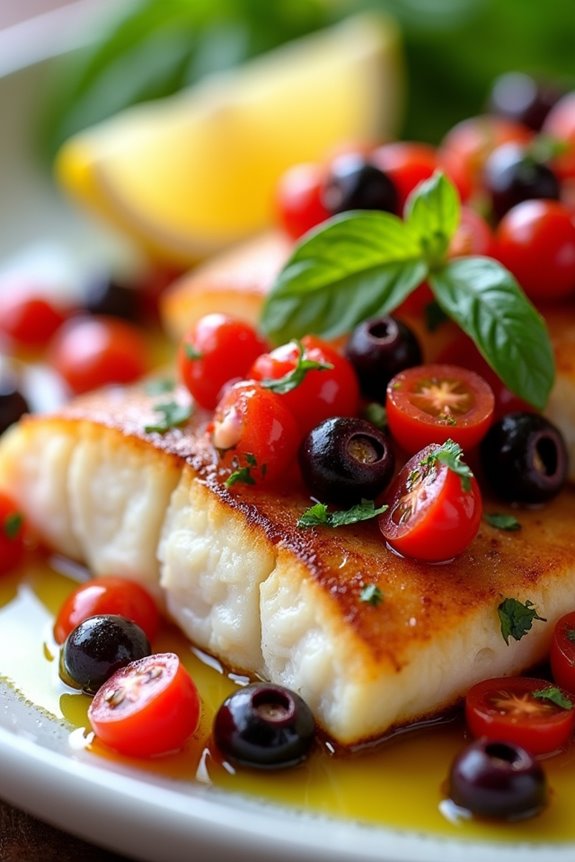 baked fish with vibrant salsa