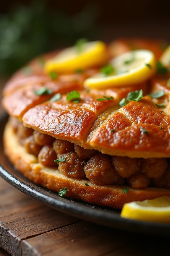 baked kibbeh with beef