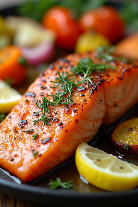 baked salmon with herbs