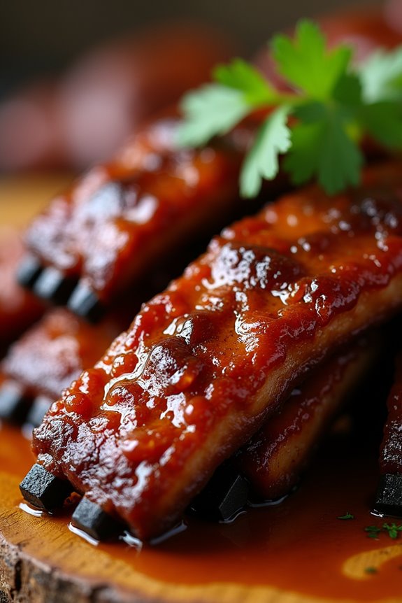barbecued ribs with marinade