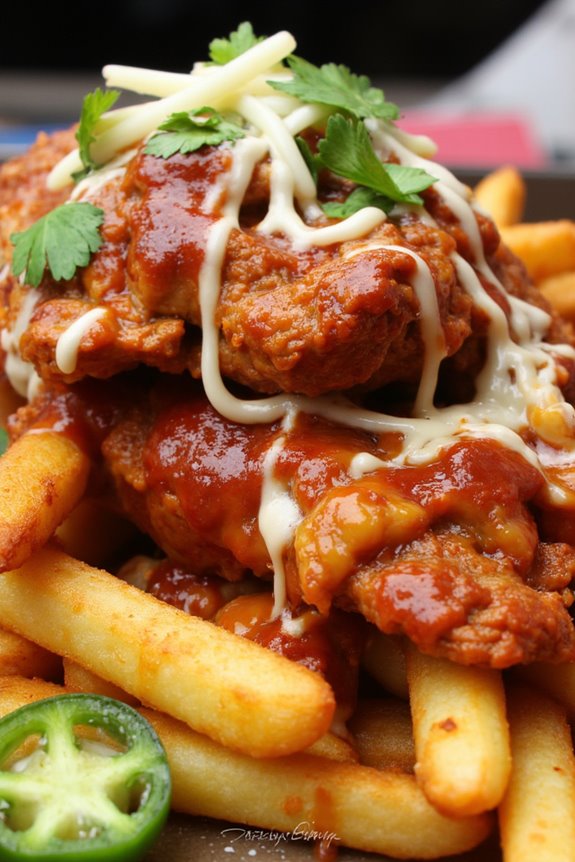 bbq chicken salchipapas delight
