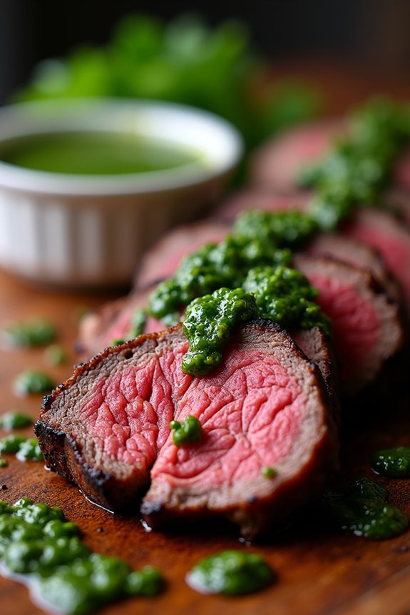 beef tenderloin with chimichurri