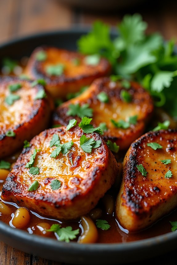 beer braised pork chop delight