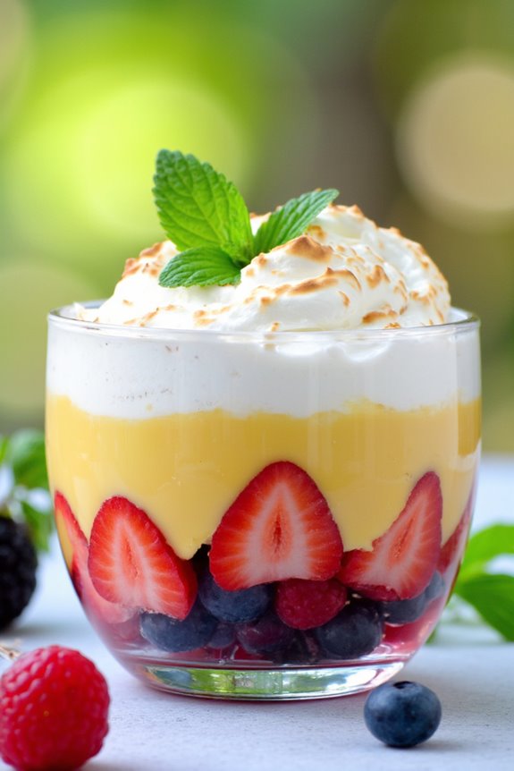 berry infused creamy dessert