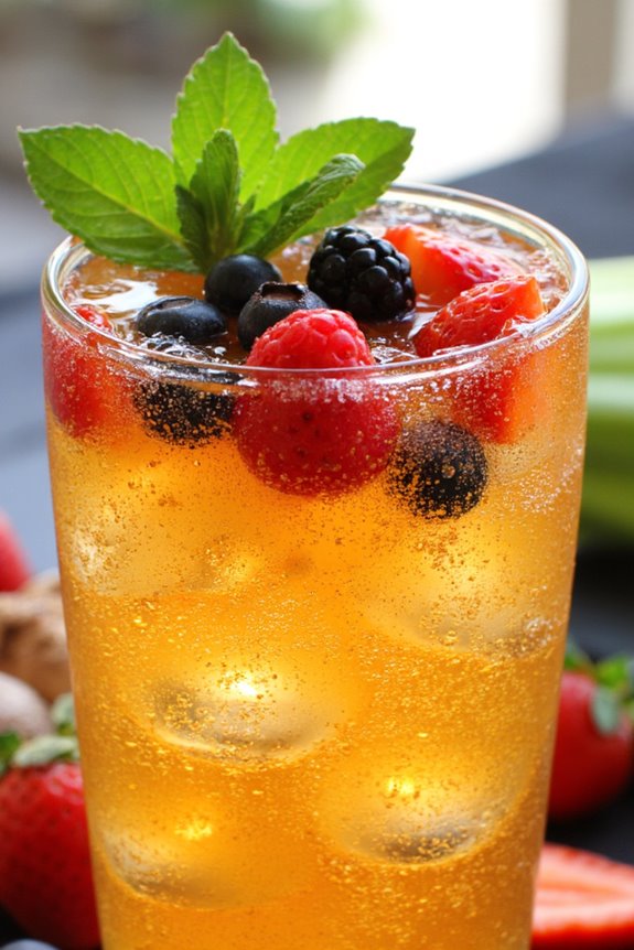 berry infused fizzy refreshment