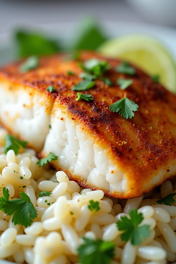 blackened sea bass delight