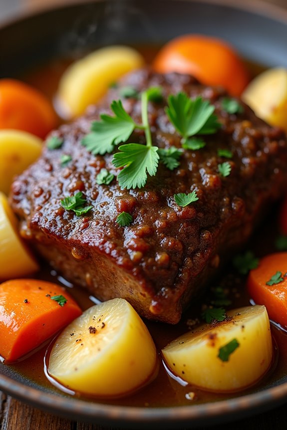 braised oxtail with vegetables