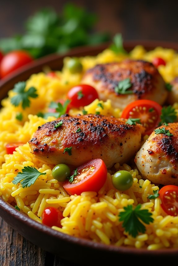 brazilian chicken rice dish