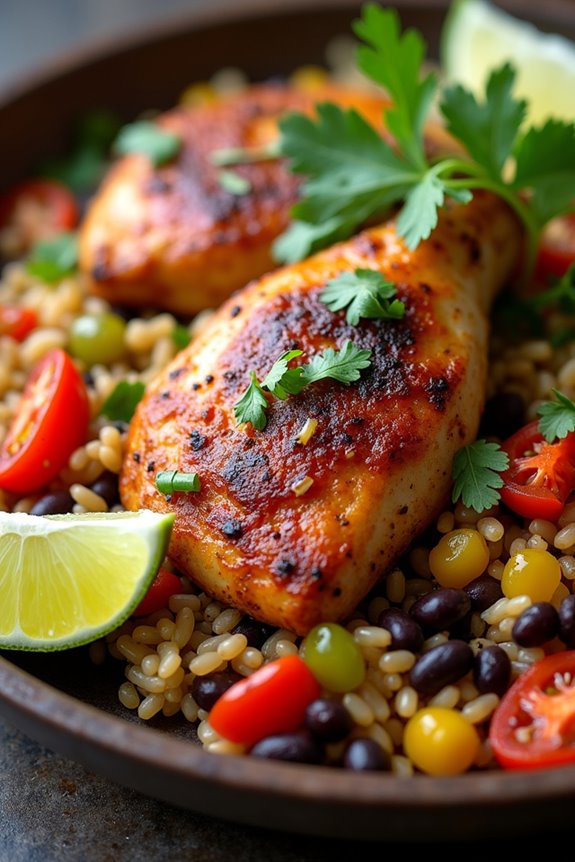 brazilian chicken rice dish