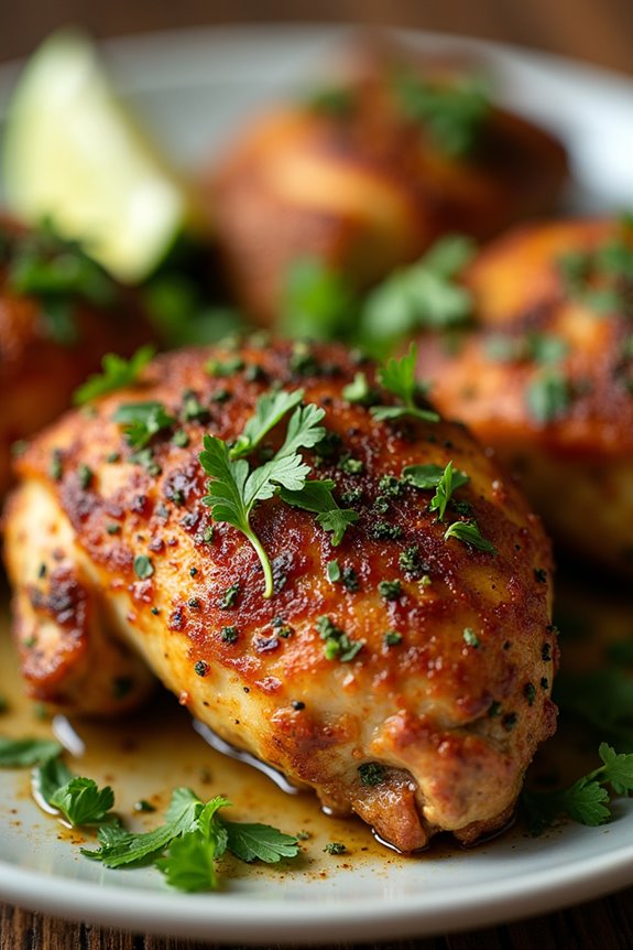 brazilian herb crusted chicken thighs