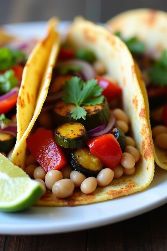 brazilian roasted vegetable tacos
