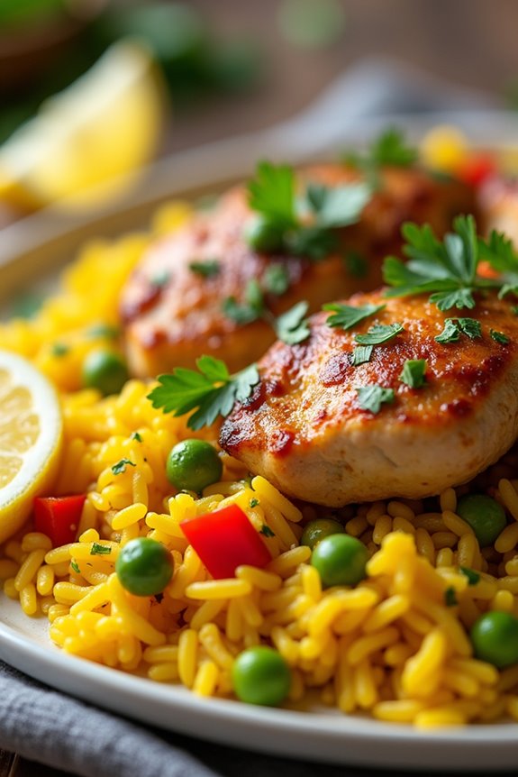 brazilian saffron chicken rice