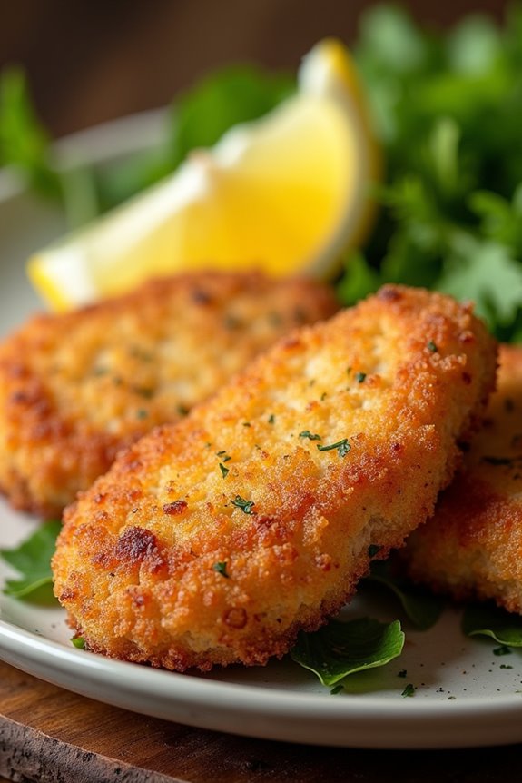 breaded and fried meat