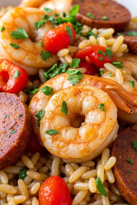 cajun inspired fried rice dish