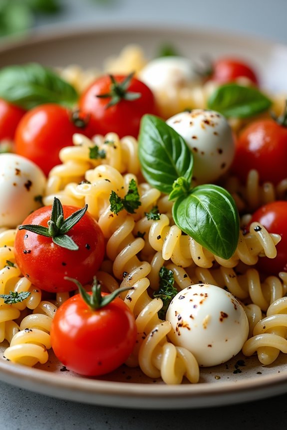 caprese pasta salad delight