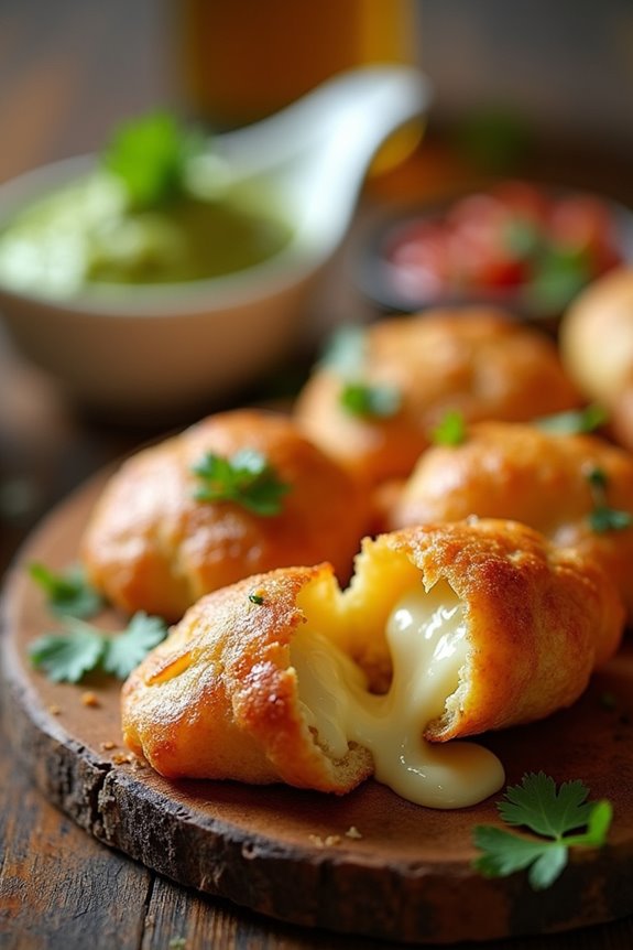 cheese filled dough rolls