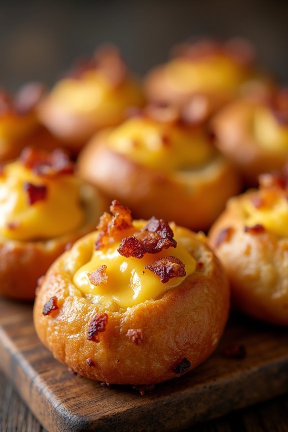 cheesy bacon filled brazilian snack
