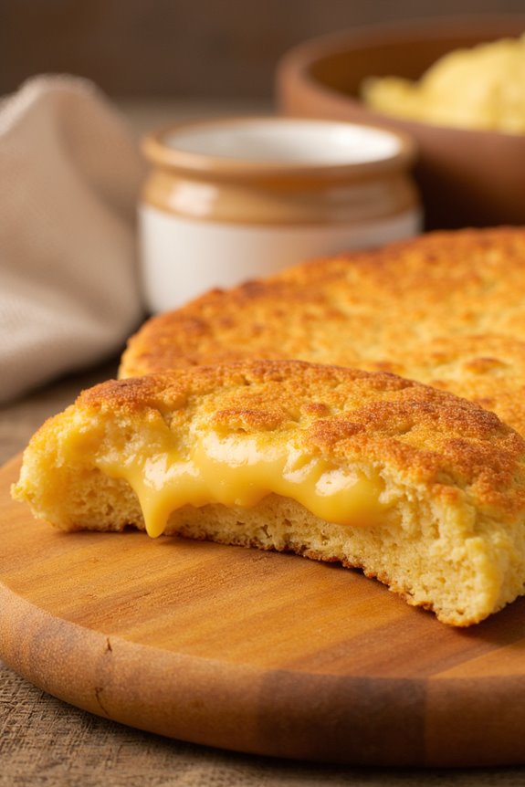 cheesy cornmeal cakes recipe