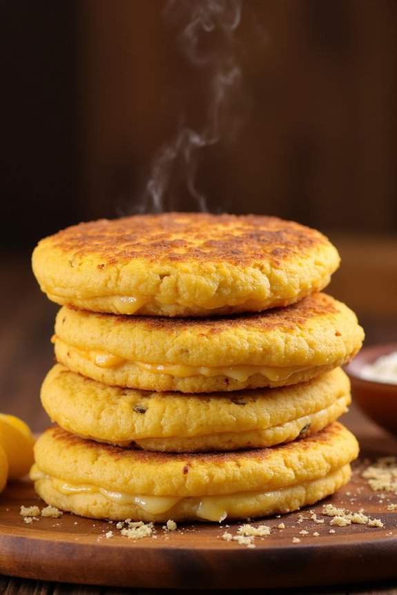 cheesy cornmeal cakes recipe
