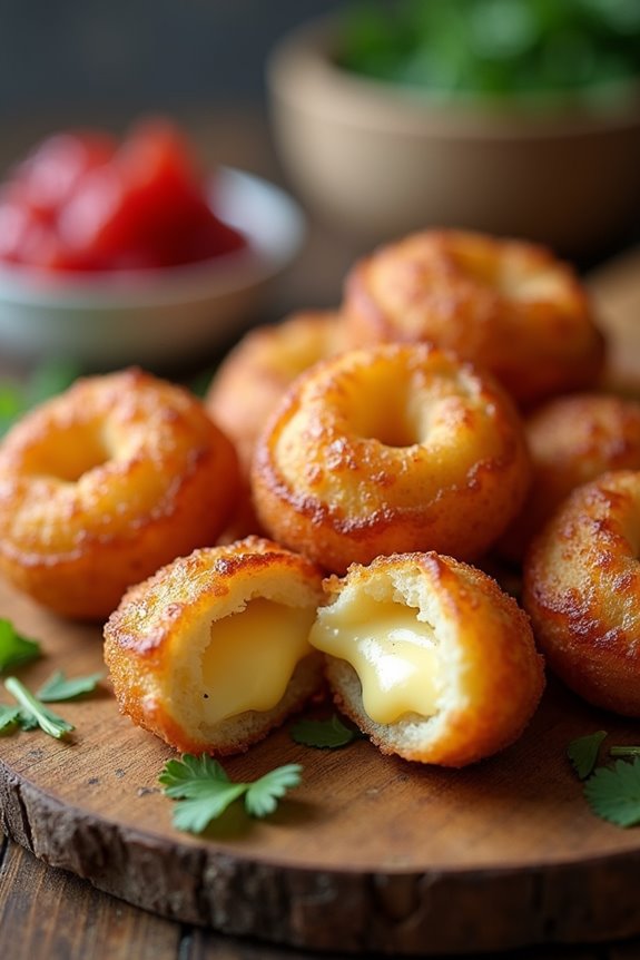 cheesy fried dough balls