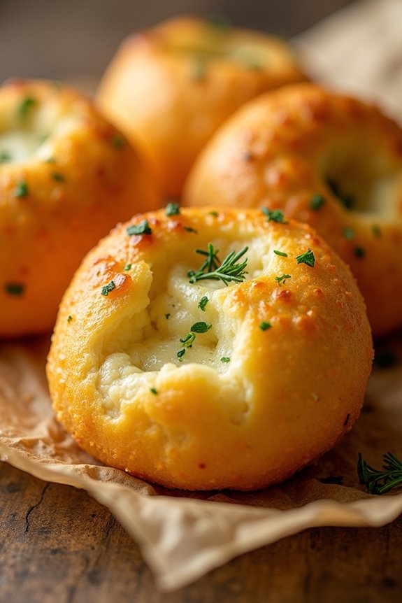 cheesy herby garlic bites