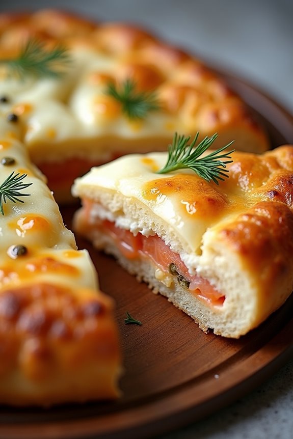 cheesy smoked salmon delight