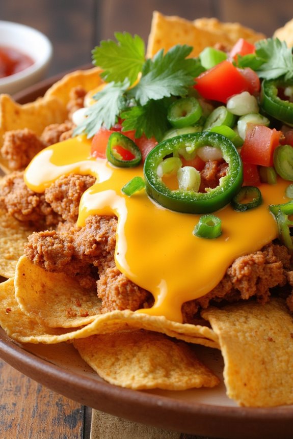 chicharr n nachos with toppings