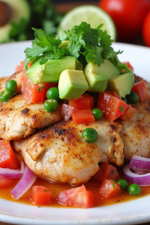 chicken ceviche with lime