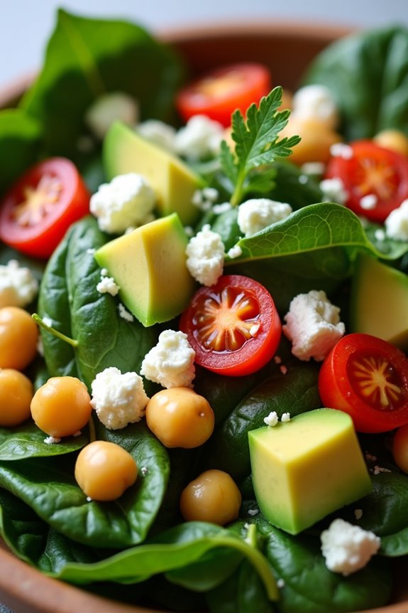 chickpea spinach salad recipe