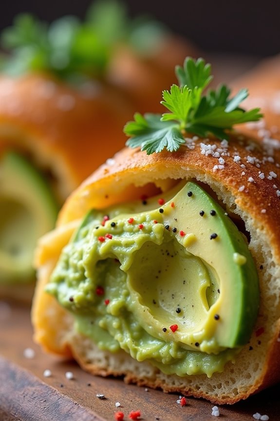 chilean bread with avocado