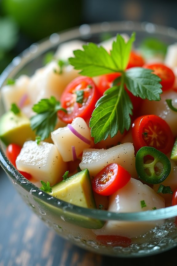 chilean hake ceviche delight