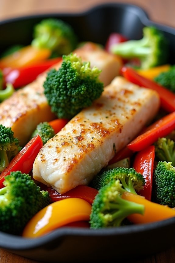 chilean hake stir fry delight