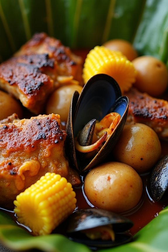 chilean seafood and meat dish