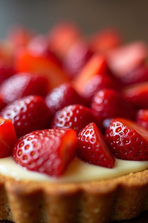chilean strawberry custard tart