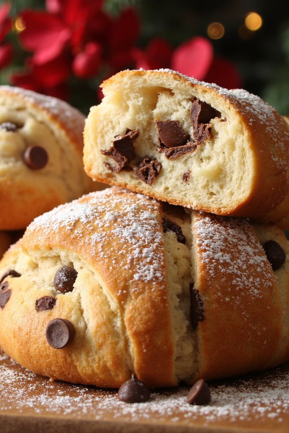 chocolate chip festive bread