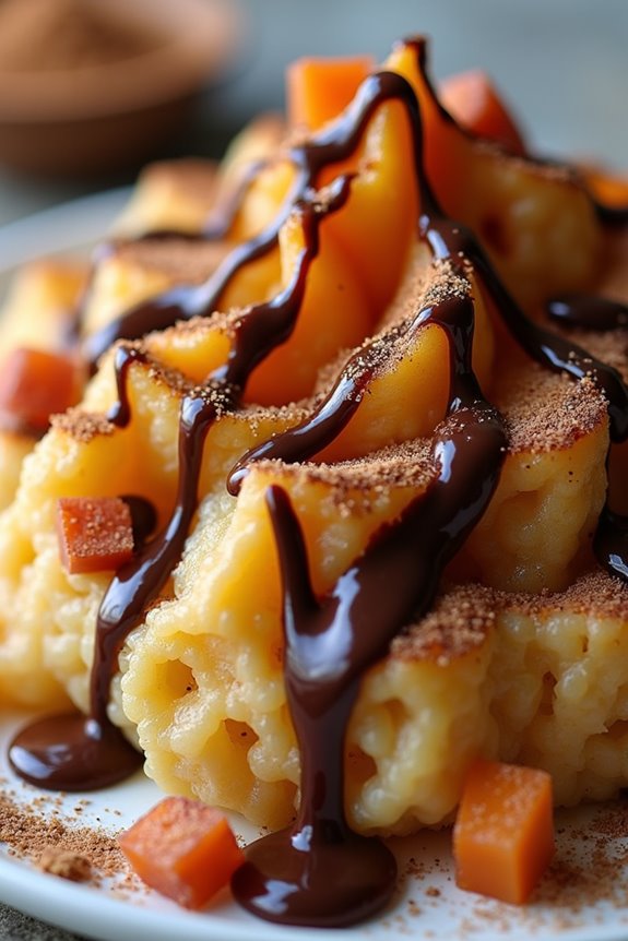 chocolate drizzled summer beverage