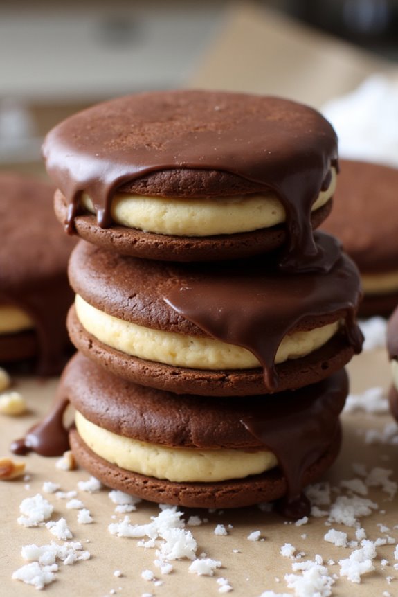 chocolate filled shortbread delight