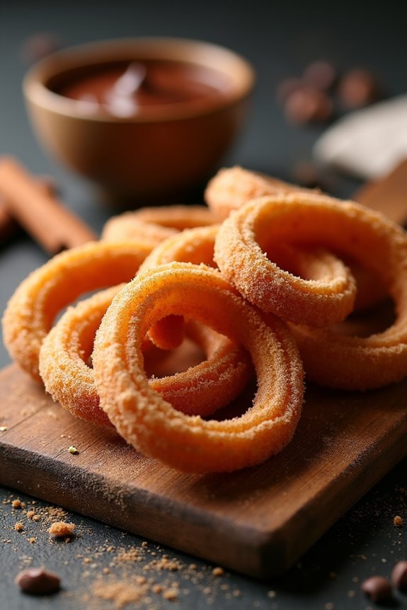 churros with chocolate dipping