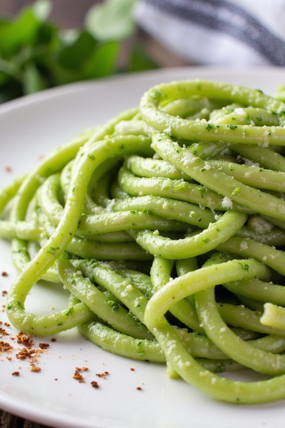 cilantro infused creamy pasta